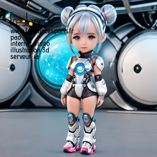 Pao mise en page internet vidéo illustration 3d serveur IA générative AI freelance paris studio de création magazines QUB88G20